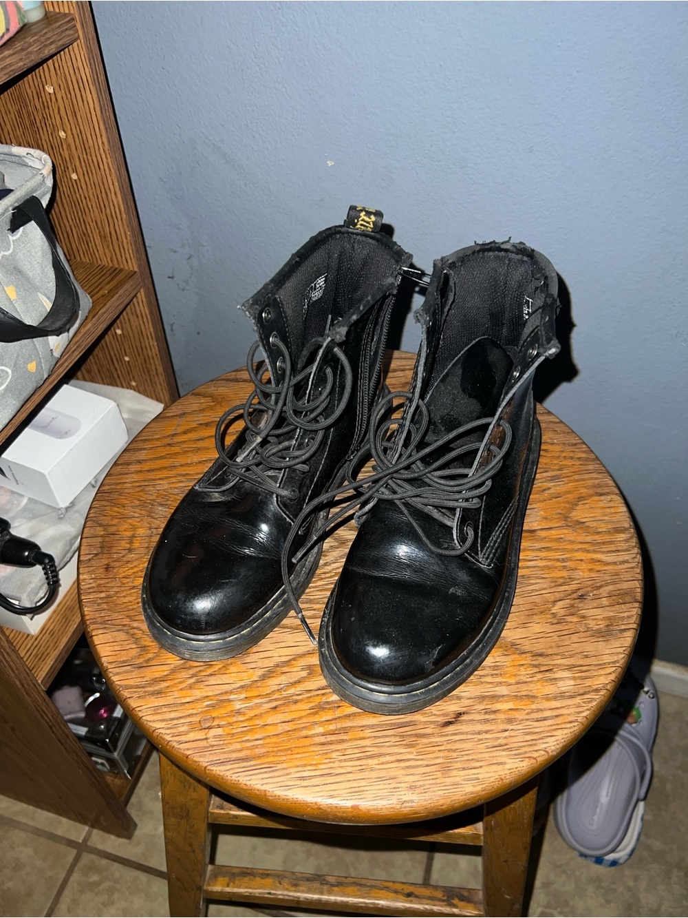 Dr. Martens Black Leather Lace-Up Ankle Boots